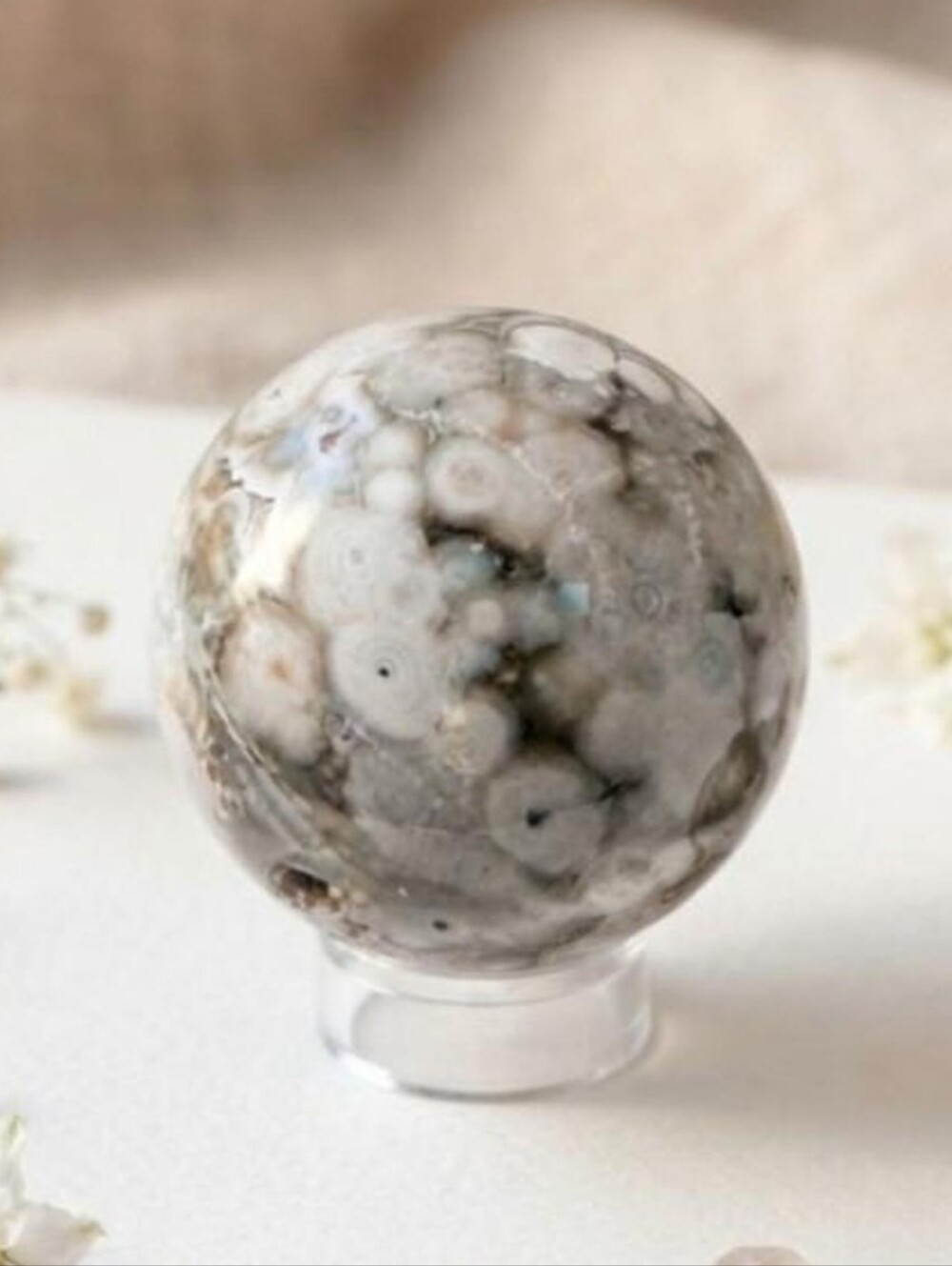 Rare HG 8th Vein Ocean Jasper Crystal Sphere✨️New Old Stock✨️Marovato Madagascar - Picture 10 of 12